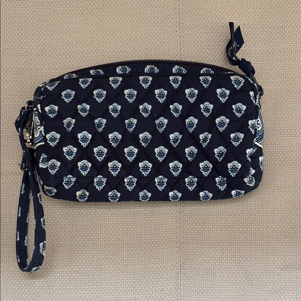 Vera Bradley Nantucket Blue Wallet Clutch Wristlet EUC